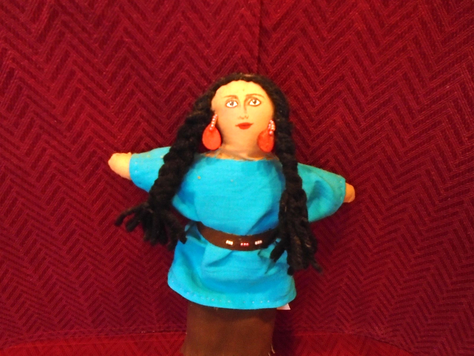 Authentic Native American Lakota Sioux Indian Doll 10" 2014