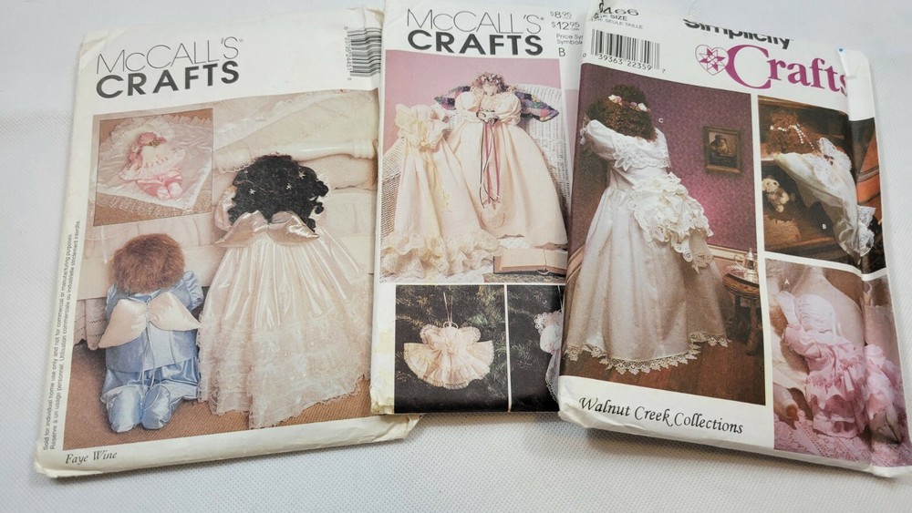 Vintage Kneeling Corner Pillowcase & Angle Doll Sewing Craft Patterns Uncut