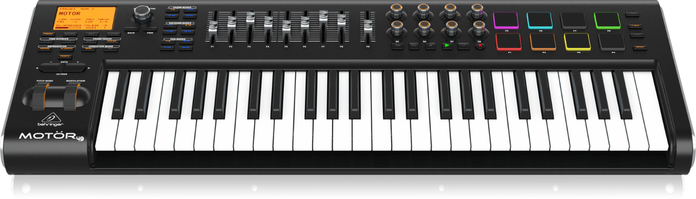 Behringer MOTOR 49 49-Key USB/MIDI Controller Keyboard w/ Touch-Sensitive Pads