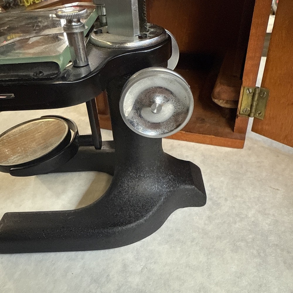 Spencer Buffalo cast iron dissection botanikal mikroscope With Box