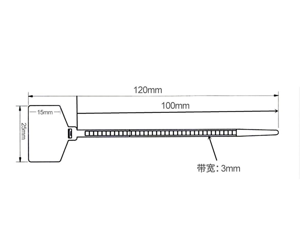 Mini Skater 100Pcs Nylon Cable Marker Ties Self Locking Write On Multicolor