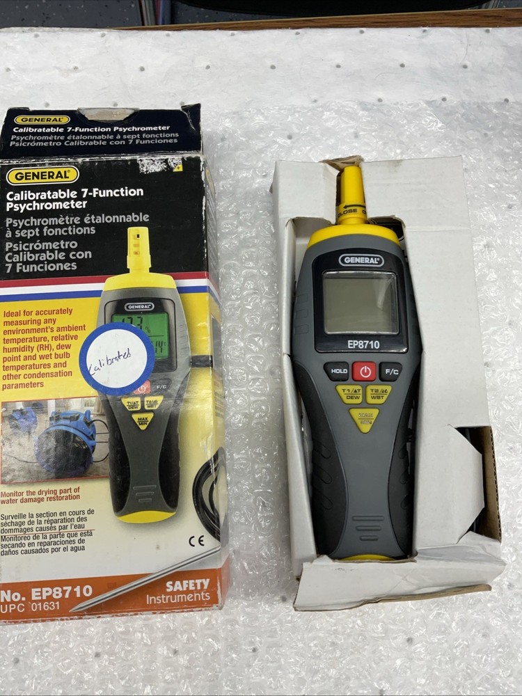 EP8710 Calibratable Multi-Function Digital Psychrometer, Wet Bulb Capable wit...