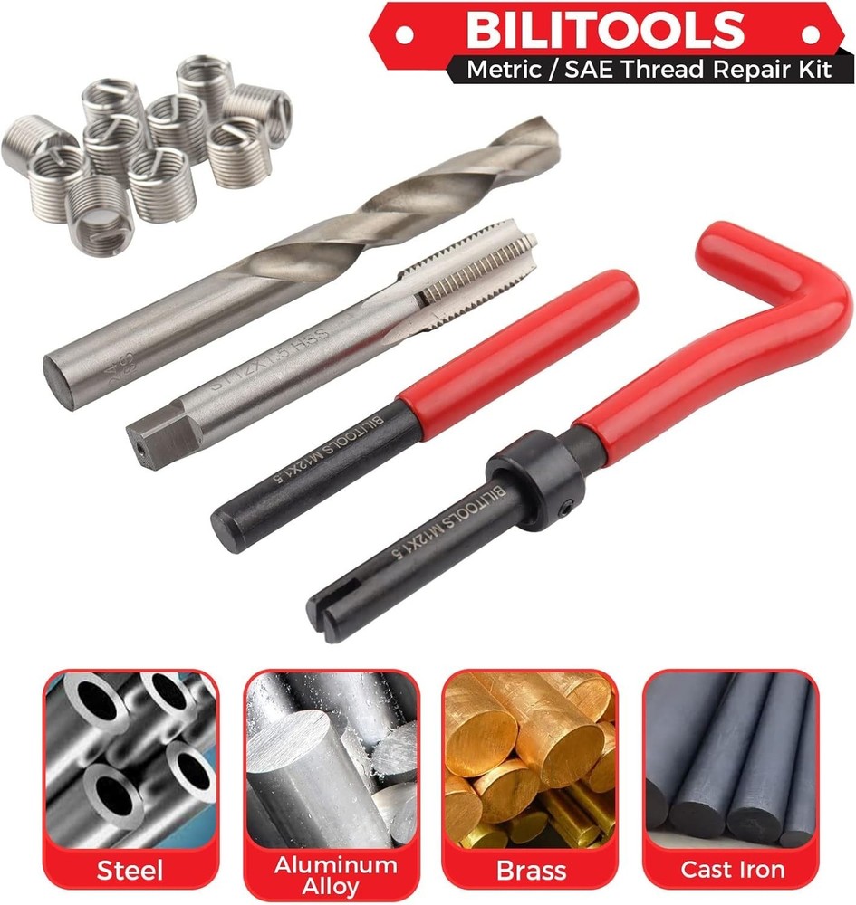 Complete M10x1.25 Thread Repair Kit in Iron Case – Efficient & Durable Solutions