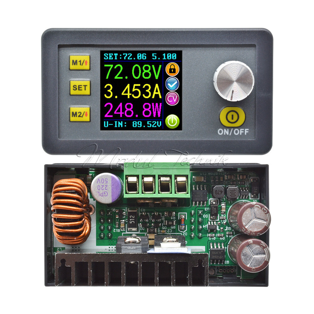 2PCS Digital LCD DP50V5A Programmable Step-down Regulated Power Supply Module-