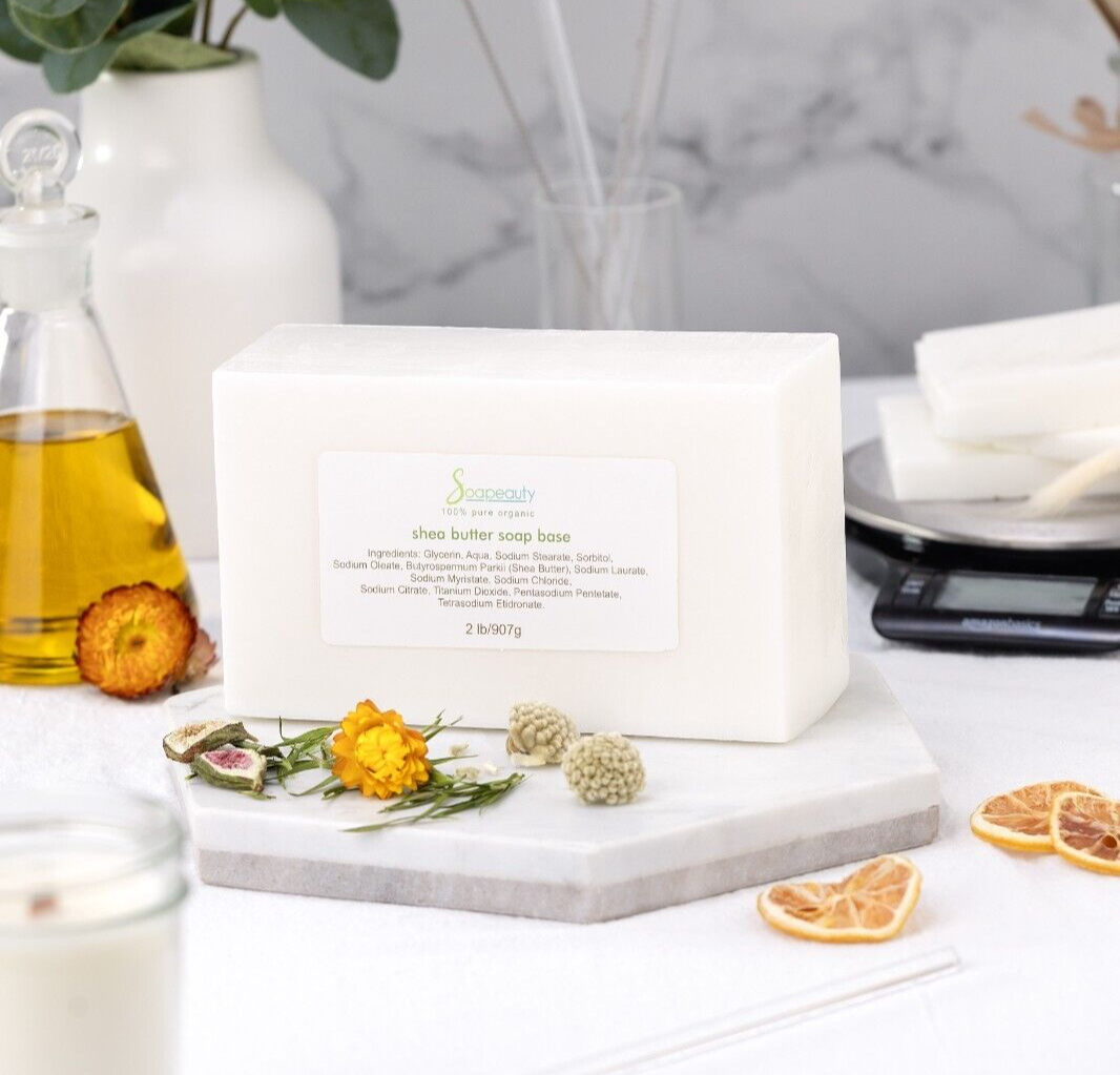 SHEA BUTTER GLYCERIN MELT & POUR SOAP BASE DETERGENT FREE 2 LB