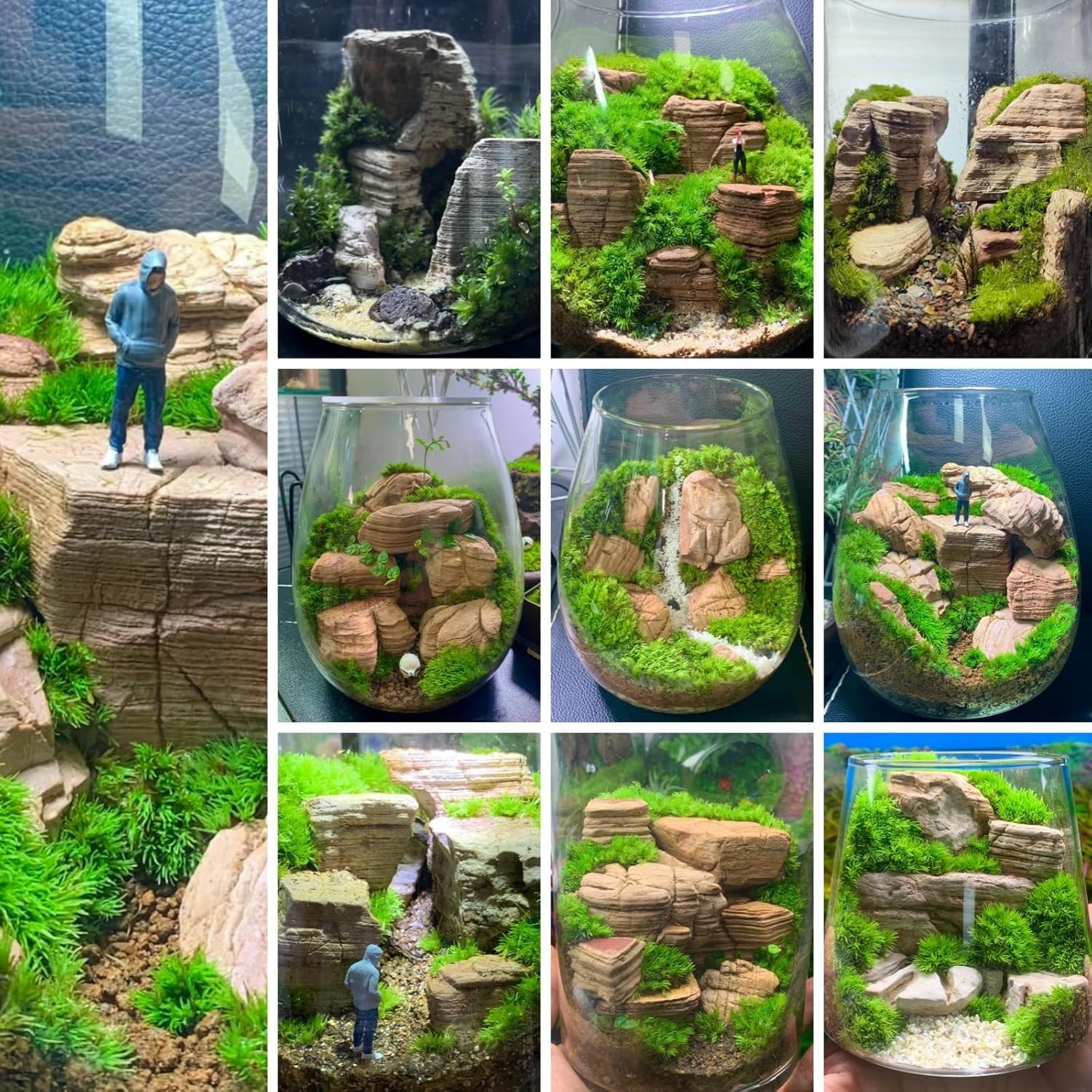 Aquarium Rocks 5lb Fish Tank Stone 2-5 inch Natural Pagoda Rocks for Aquascaping