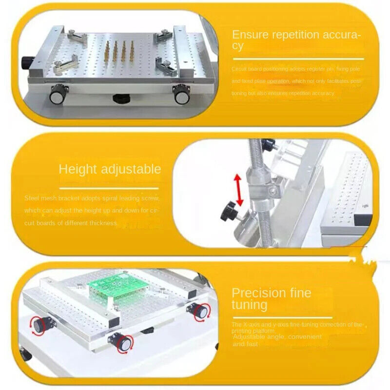Manual Stencil Printer High Precision Screen Printer Screen Printing Machine