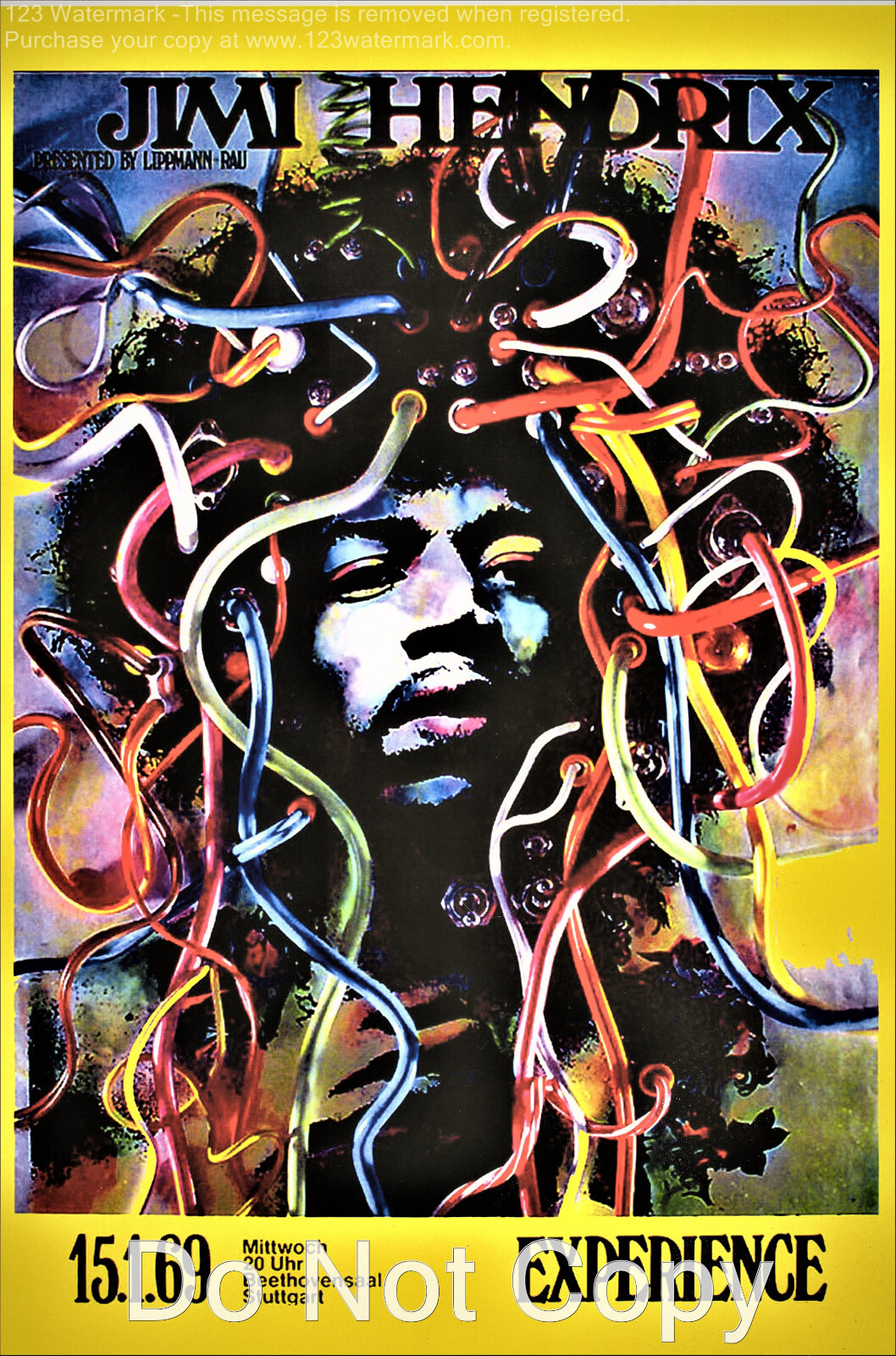 JIMI HENDRIX EXPERIENCE POSTER SHOW 12"x18"