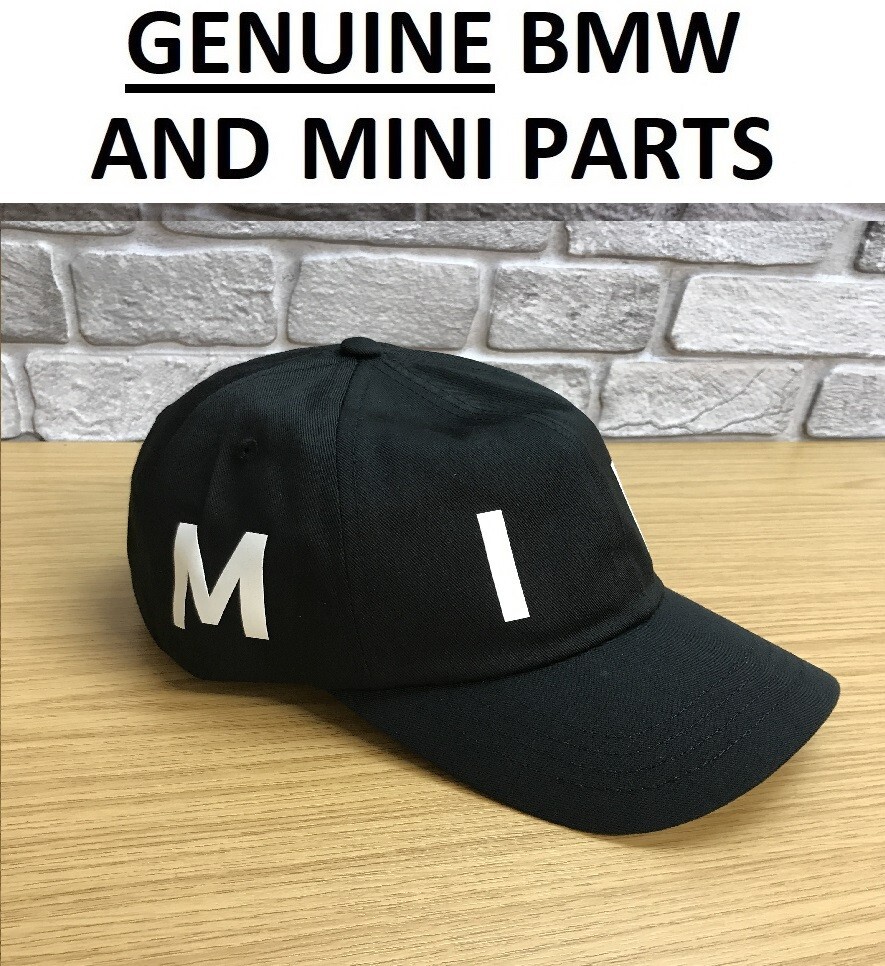 GENUINE MINI Baseball Cap. Black.  White Wordmark Logo. Adjustable. BNWT.  30A1
