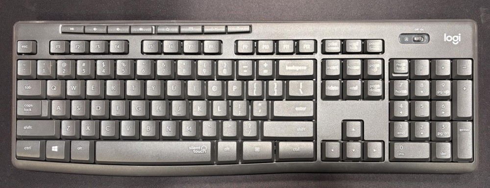 Logitech K295 Silent Touch Wireless Keyboard w/ Nano Receiver, Graphite