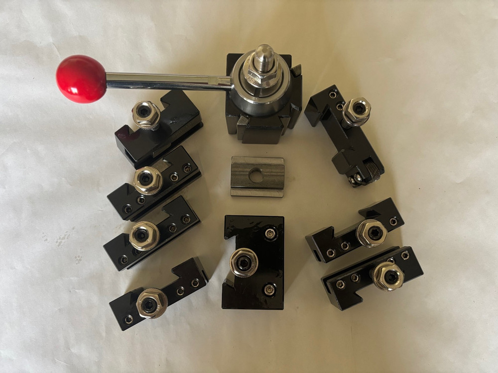 10pc WEDGE TYPE AXA QUICK CHANGE TOOLPOST SET, #101 CRAFTSMAN LATHES OR SIMULAR
