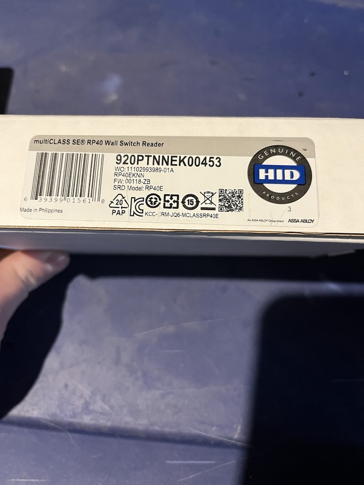 HID 920PTNNEK00453 MultiCLASS RP40 Wall Switch Reader Black