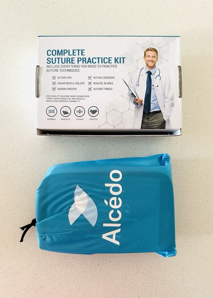 Alcedo Suture Practice Kit for Medical Students Complete Suture Practice Kit