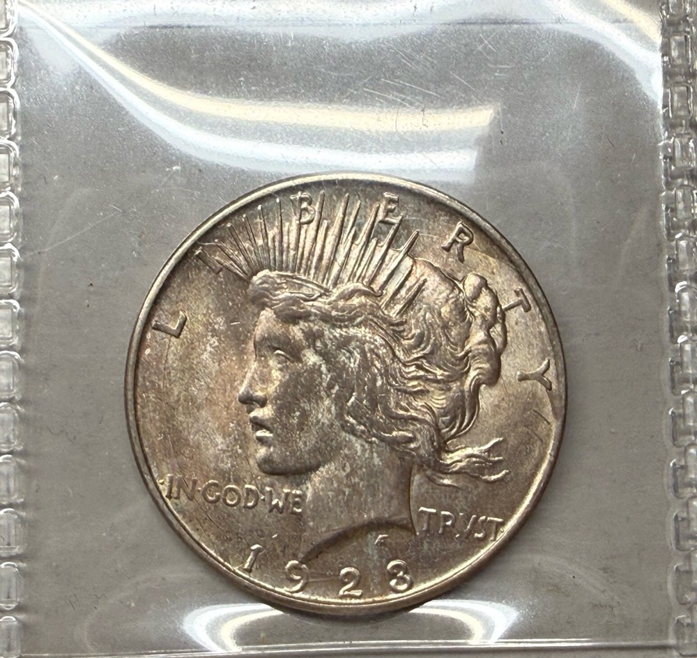 1923-D  Peace Dollar Silver Toned obverse