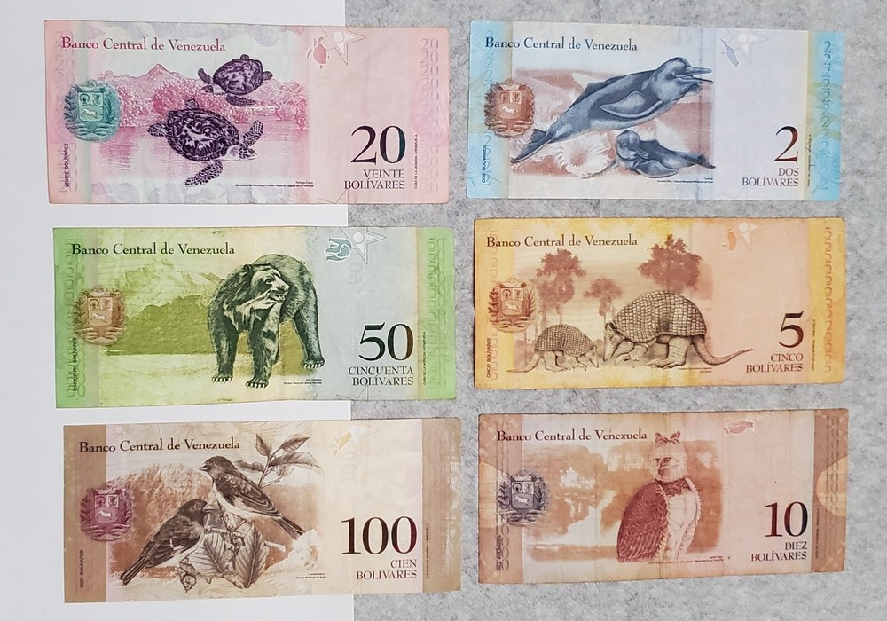 6pc Lot Venezuela Banknotes 2011-2015