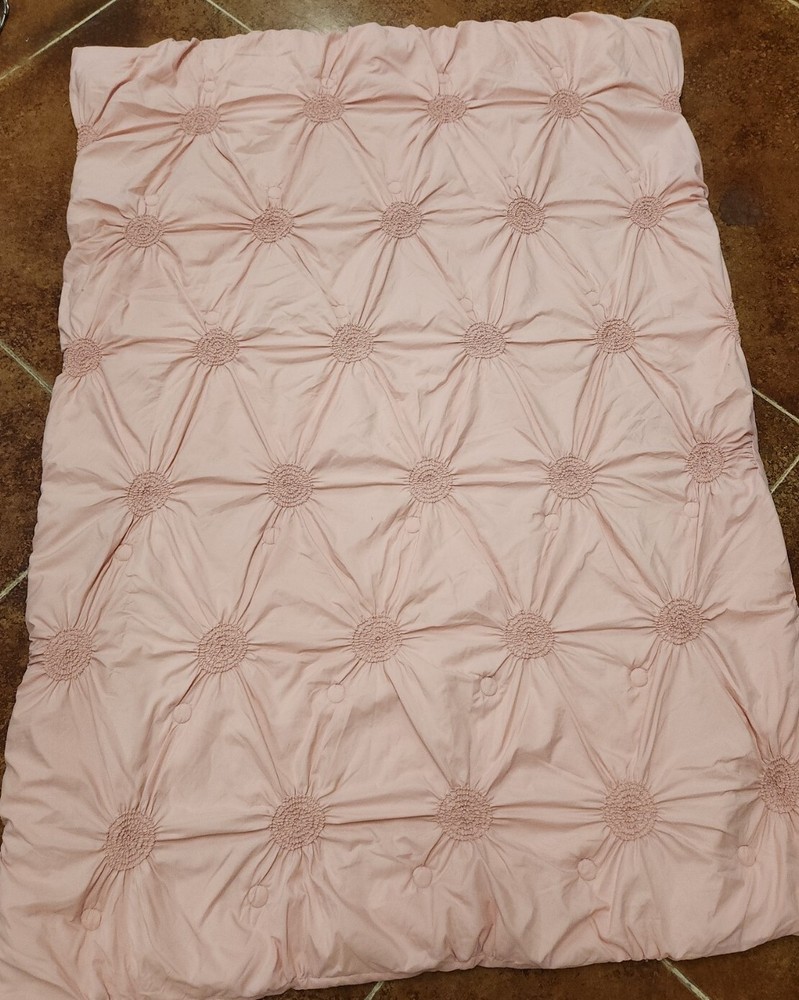 86x63 Throw Blanket Pink  EC