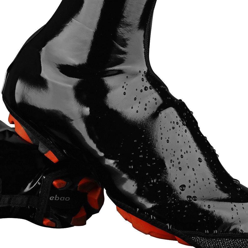 ROCKBROS Winter Cycling Shoe Cover Warm Windproof PU Protector Black Overshoes
