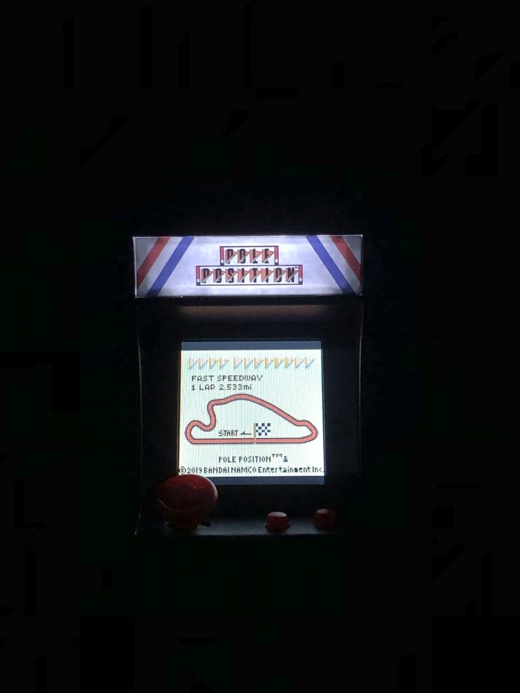 Super Impulse Playable Tiny Arcade Pole Position Arcade Cabinet Keychain
