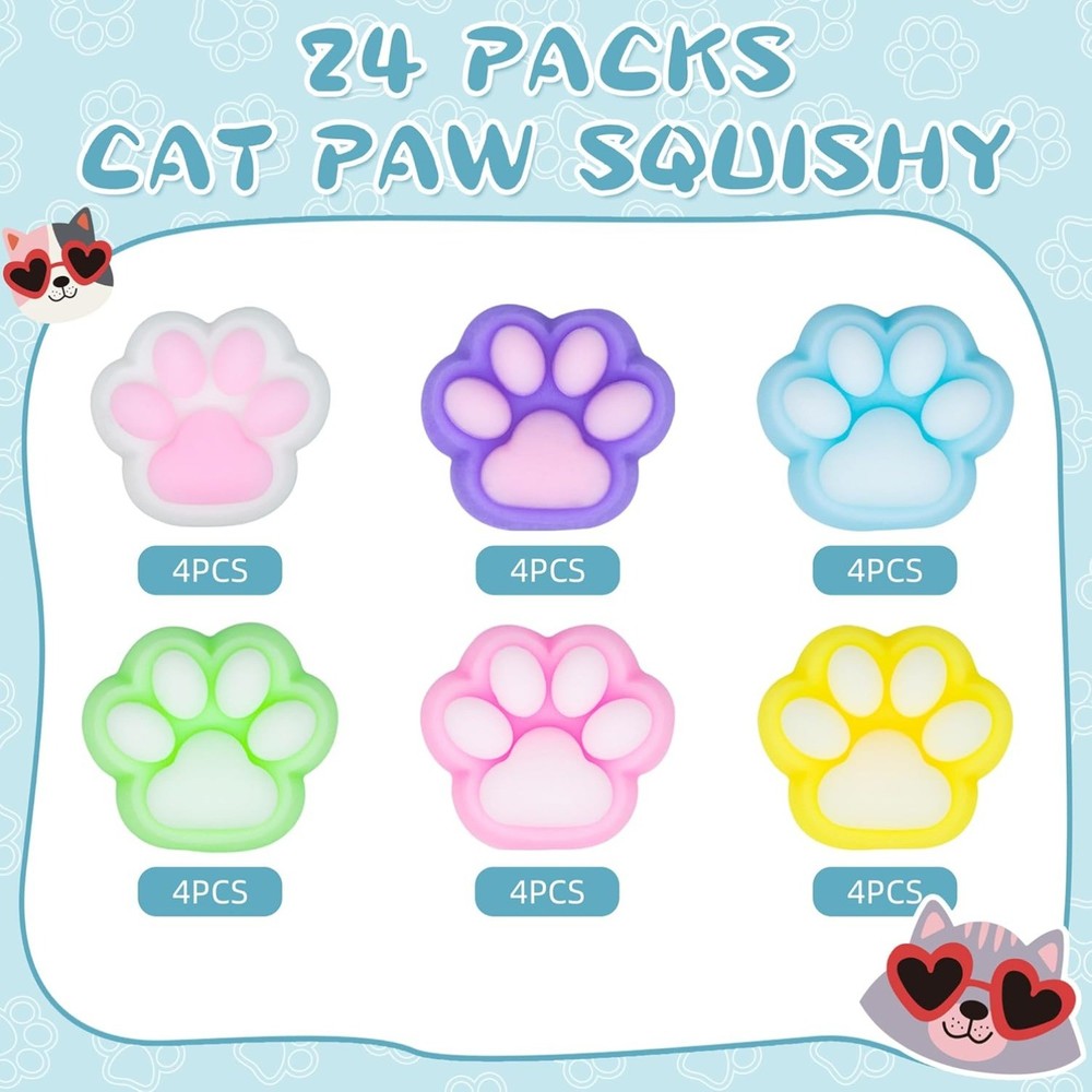Easter Eggs Plastics with Cat Squish Toys Inside
