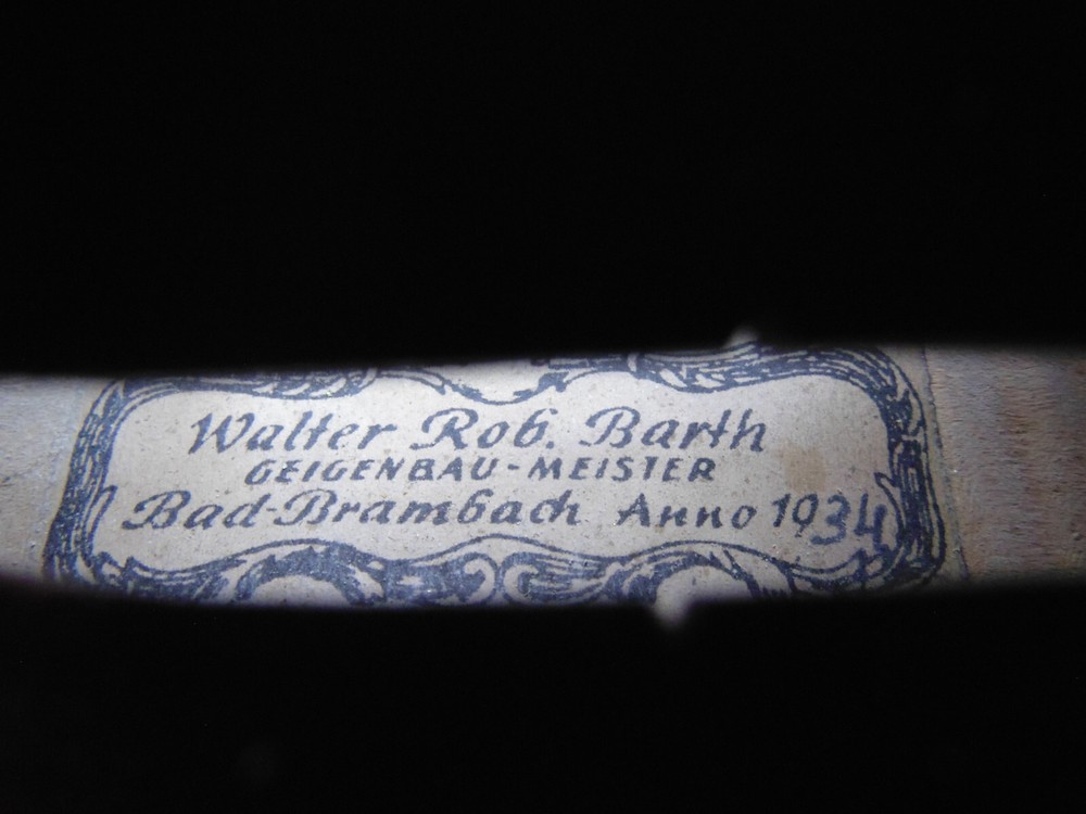 Walter Rob Barth German violin Anno1934