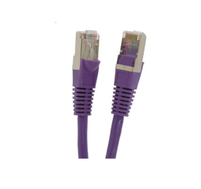 4ft Cat6 Shielded SSTP S/FTP Ethernet Booted Patch Cable 4ft purple