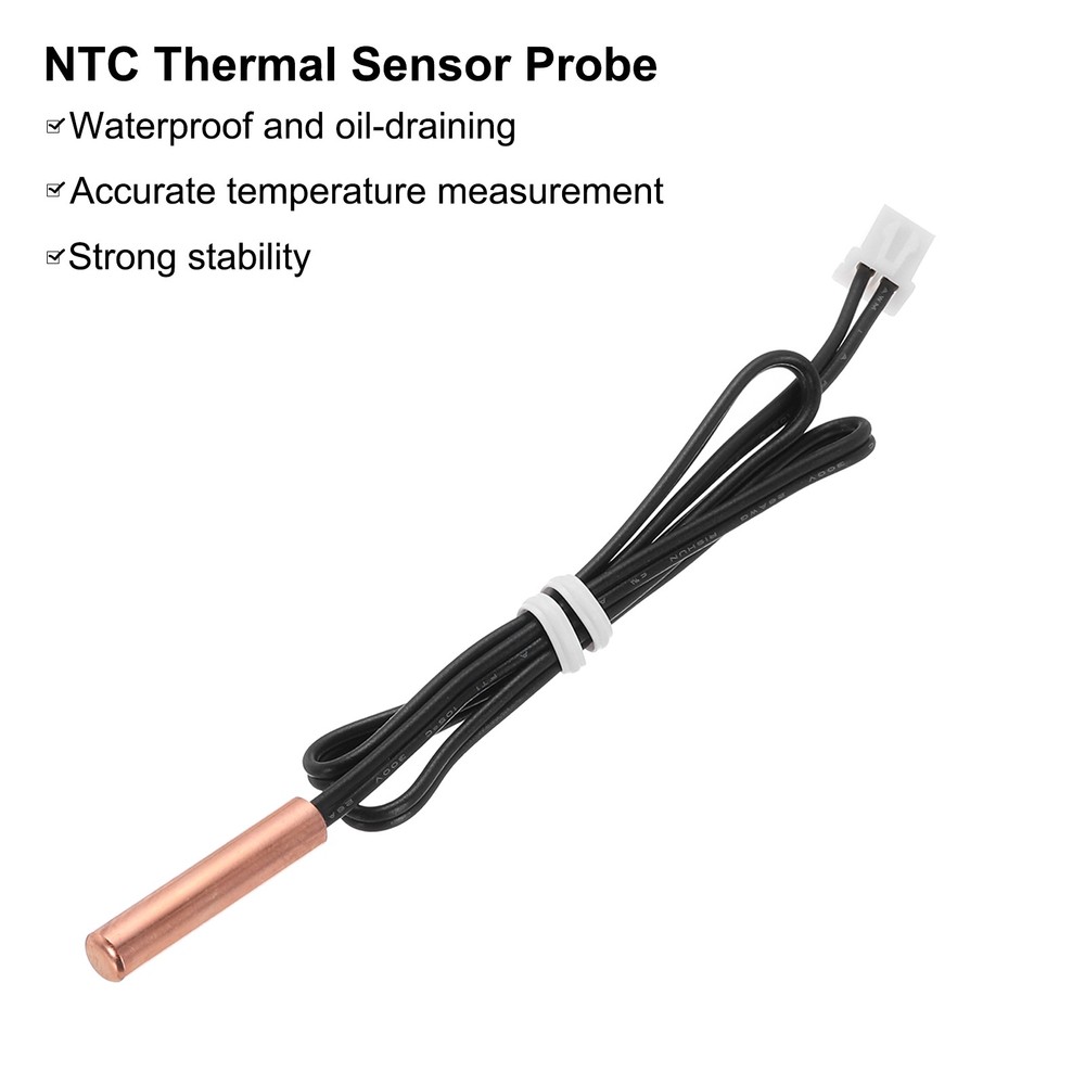 3 Pcs 5K NTC Thermal Sensor Probe,Copper Temp Sensor Probe 14 Inch