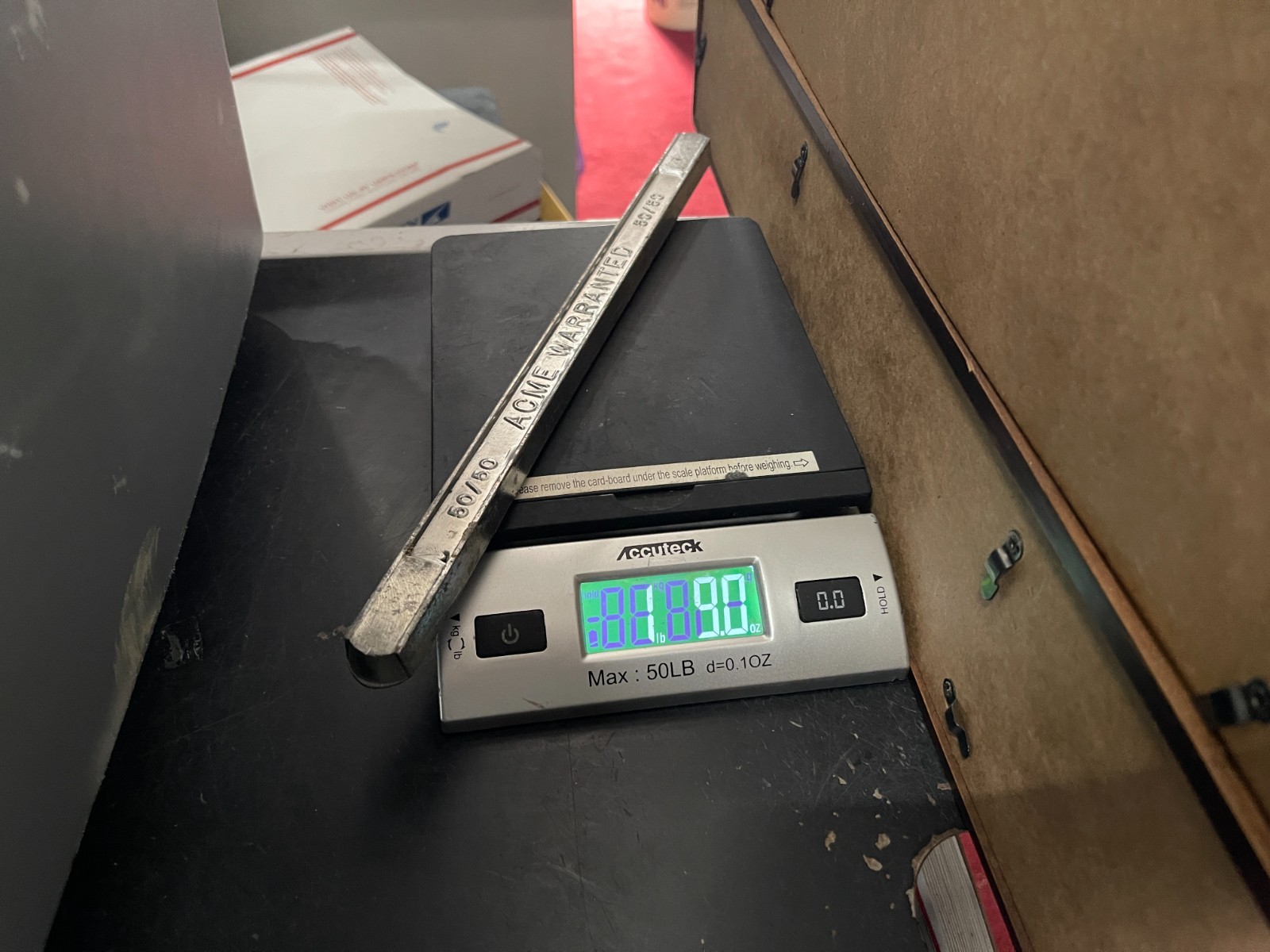 50/50 Solder Stick Bar 50% tin / 50% Lead Acme Warranted NOS