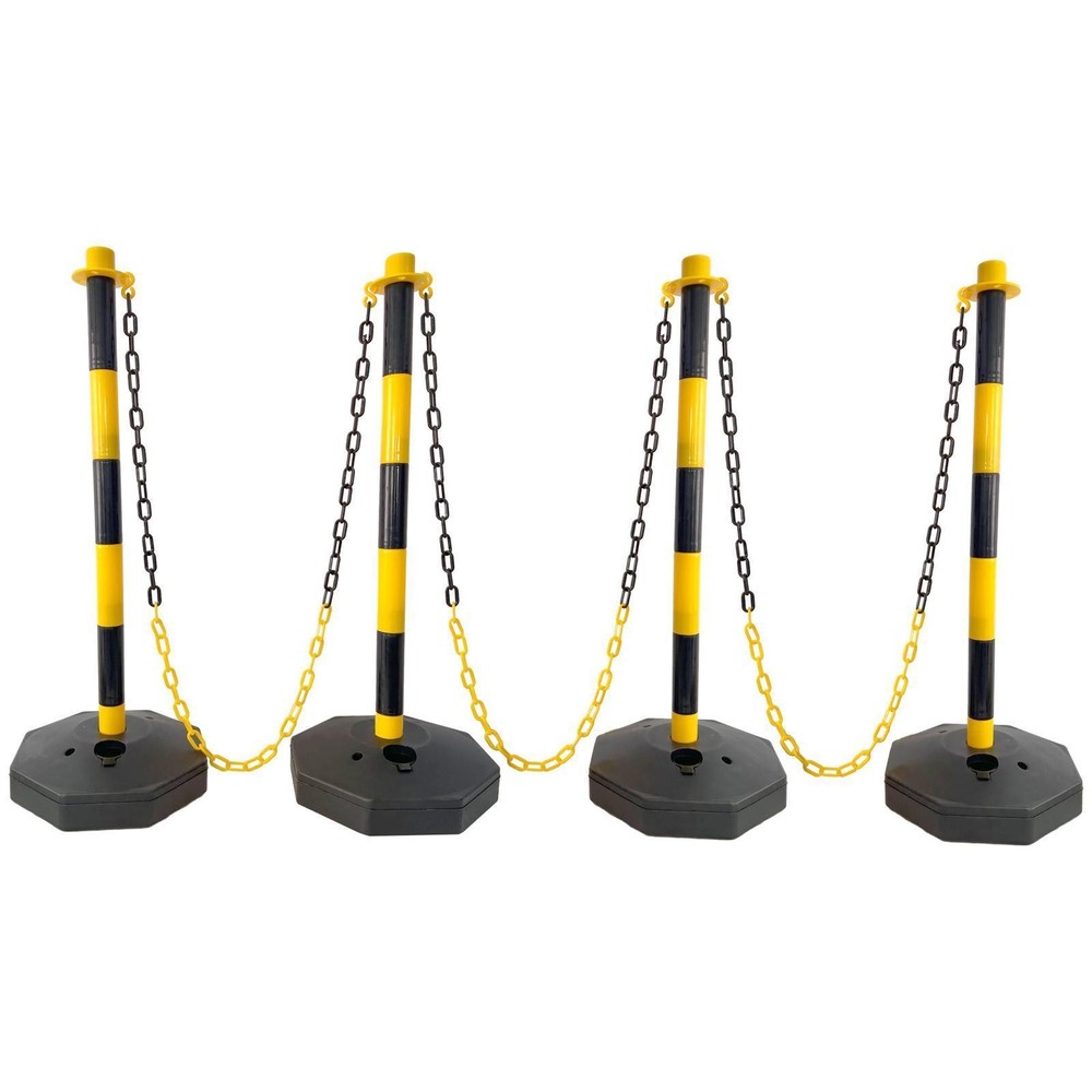 Portable Crowd Control Stanchions Belt System Fillable Base Plastic Barrier Post