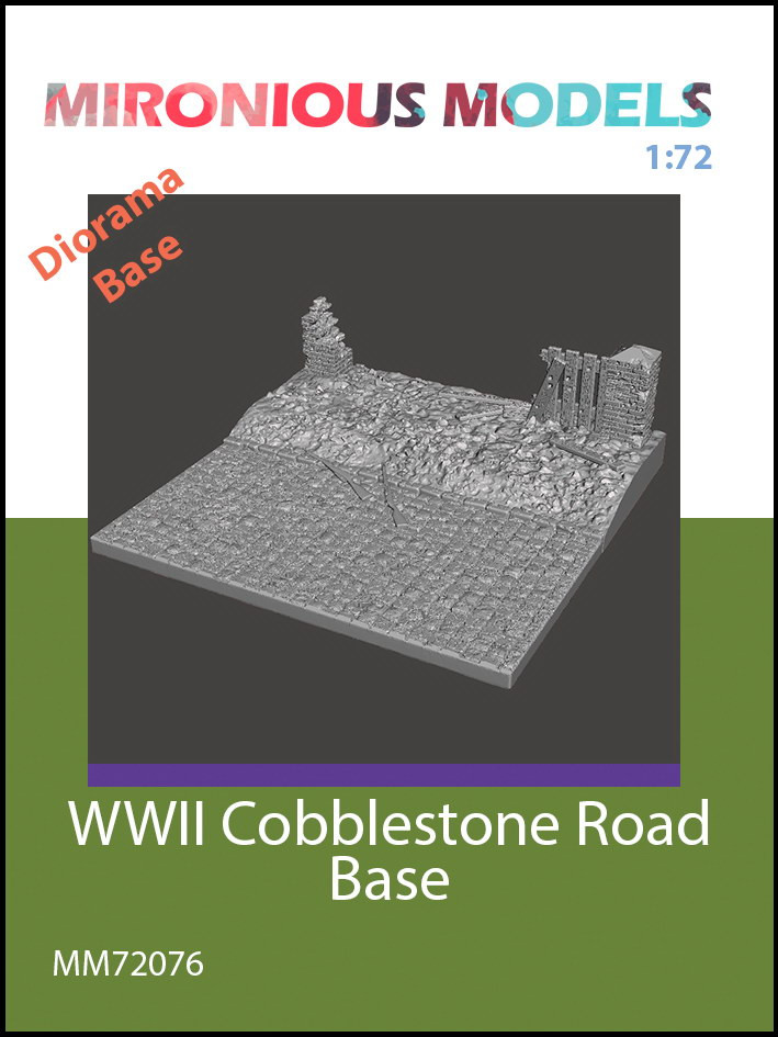 Mironious 1/72 WWII Cobblestone Road Base