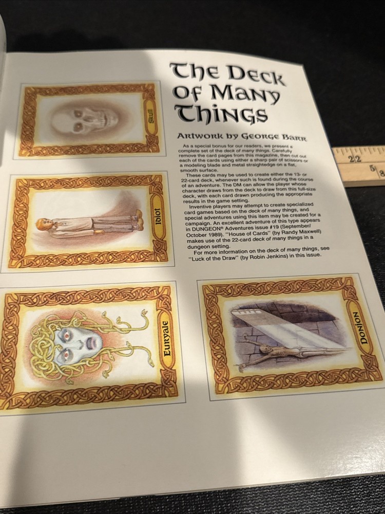 1989 Dragon Magazine #148 Dungeons & Dragons Including Deck Insert