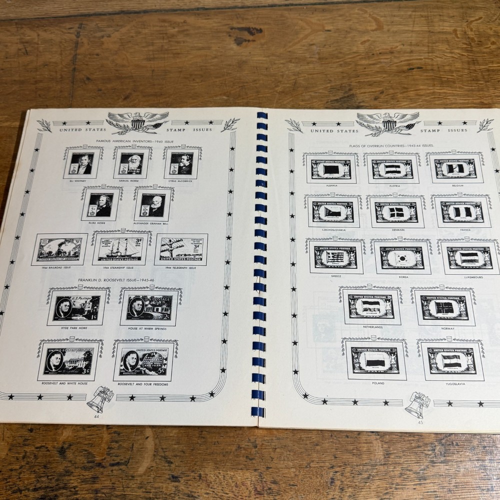 1963 The Jefferson United States Stamp Album Fully Illustrated Empty