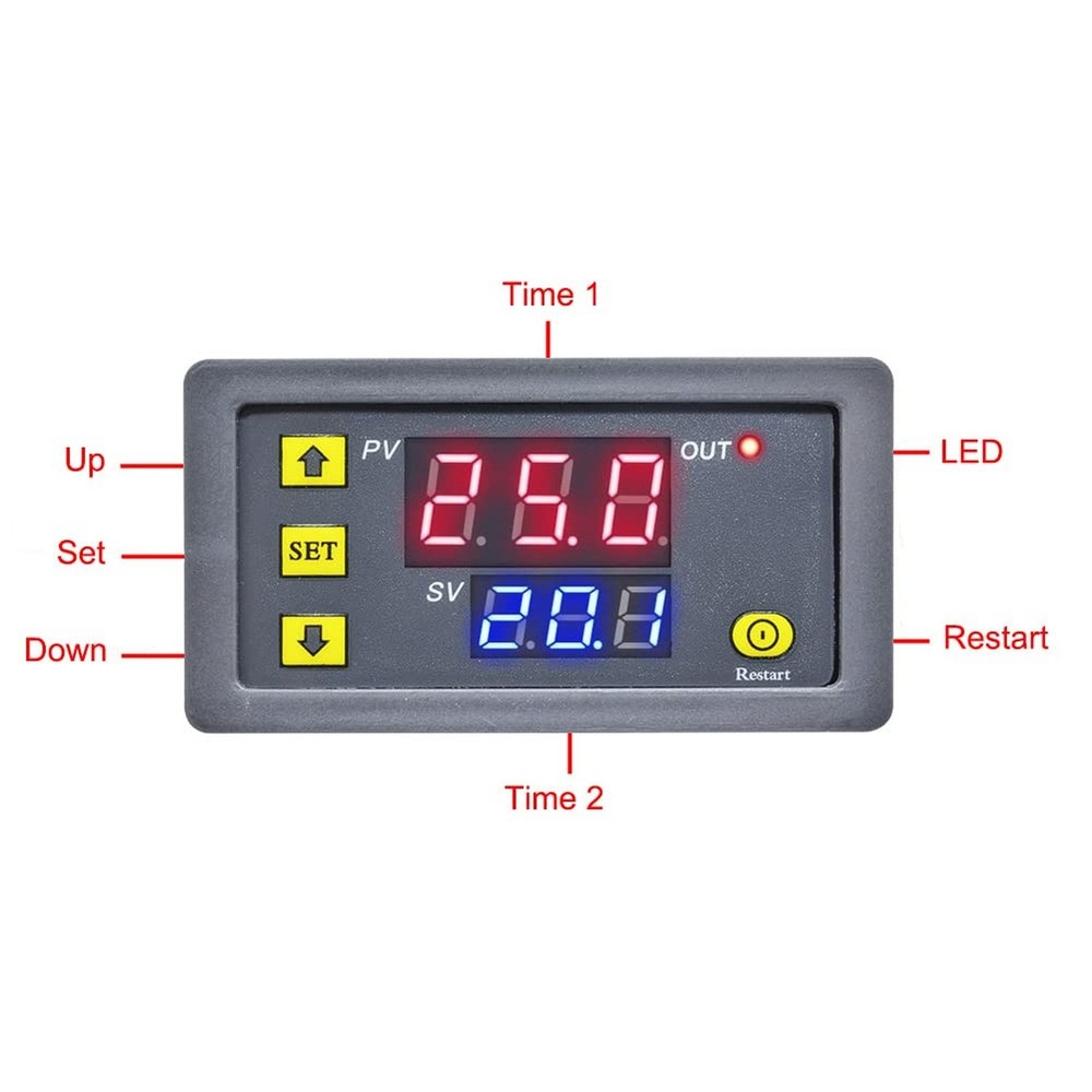 Programmable Cycle Timer Switch Timer Delay Relay LED Digital Display Timing ...