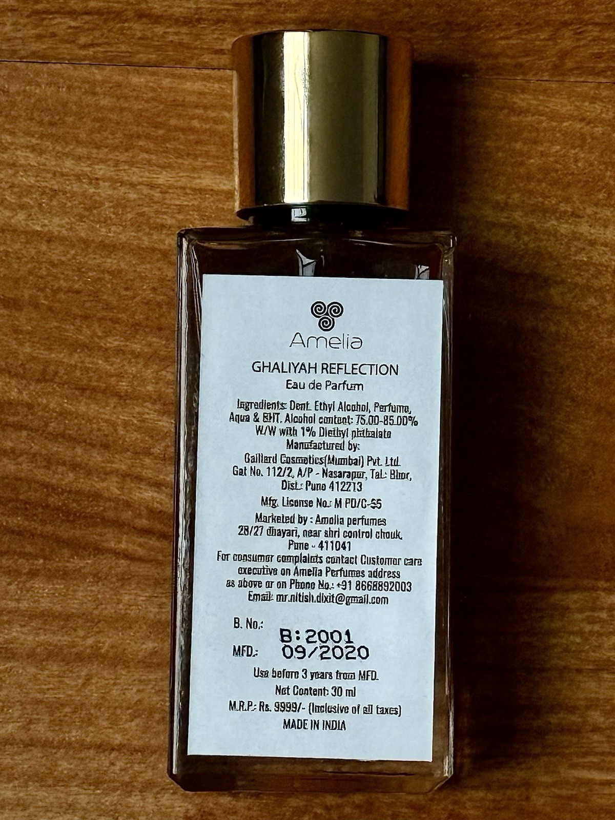 Amelia Ghaliyah Reflection EDP 30ml Open Box