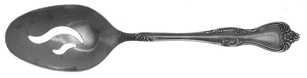 Oneida Silver Azalea  Pierced Serving Spoon 6544811
