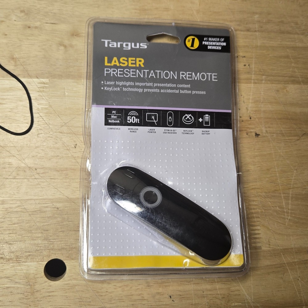 NEW Targus Laser USB Power Point Presentation Remote / PC & Mac Compatible READ