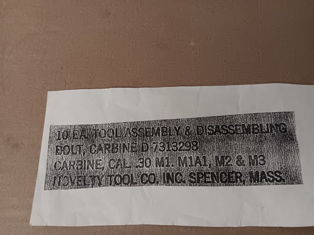 M1 CARBINE Original FIELD MAINTENANCE TOOL KIT.