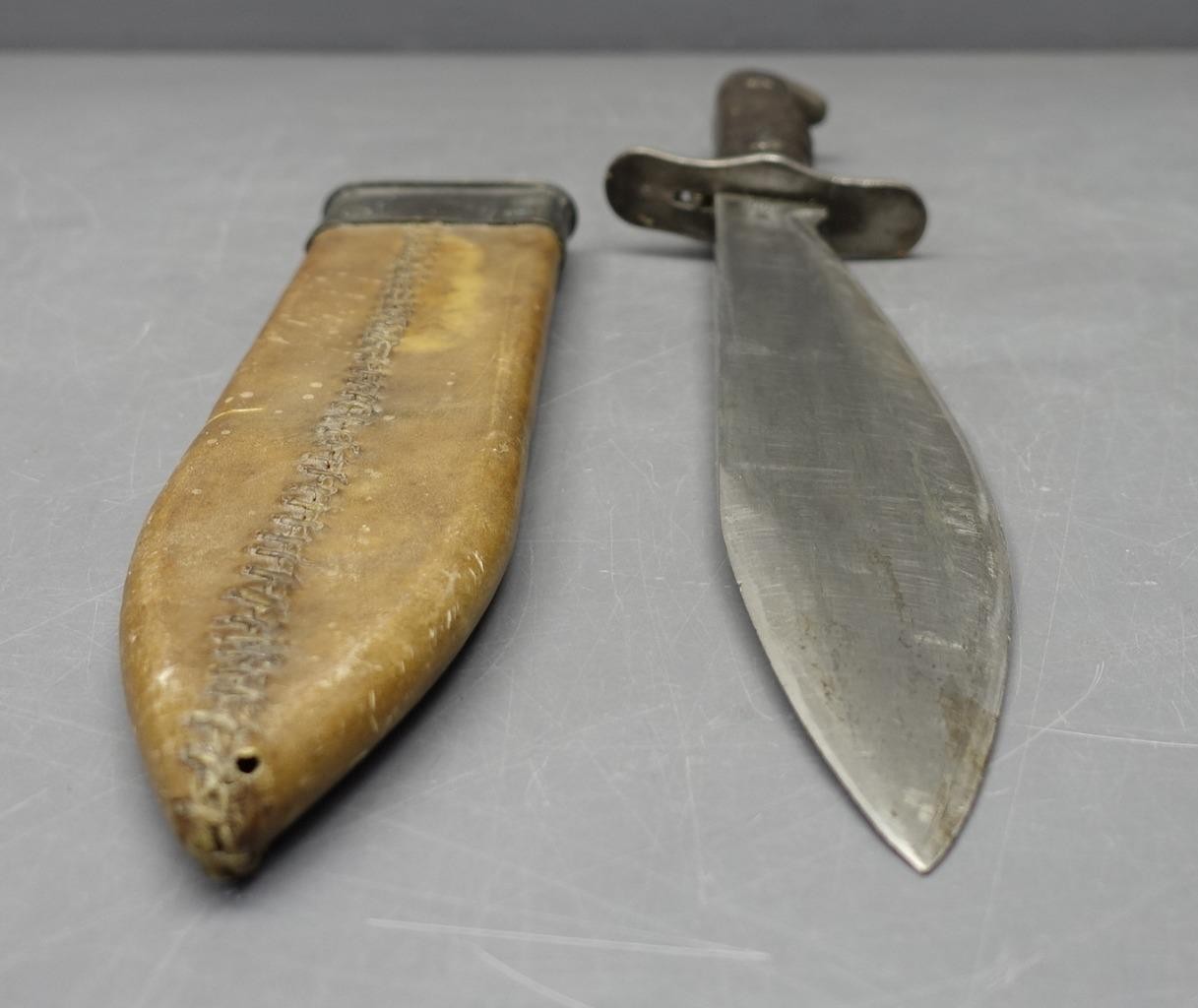 Original WWI 15" Bolo Knife w/ Scabbard SA-1916 USA #32635