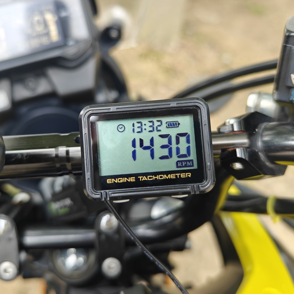 Digital RPM Hour Meter Tachometer Gauge Timer Backlight Waterproof 2/4 Stroke