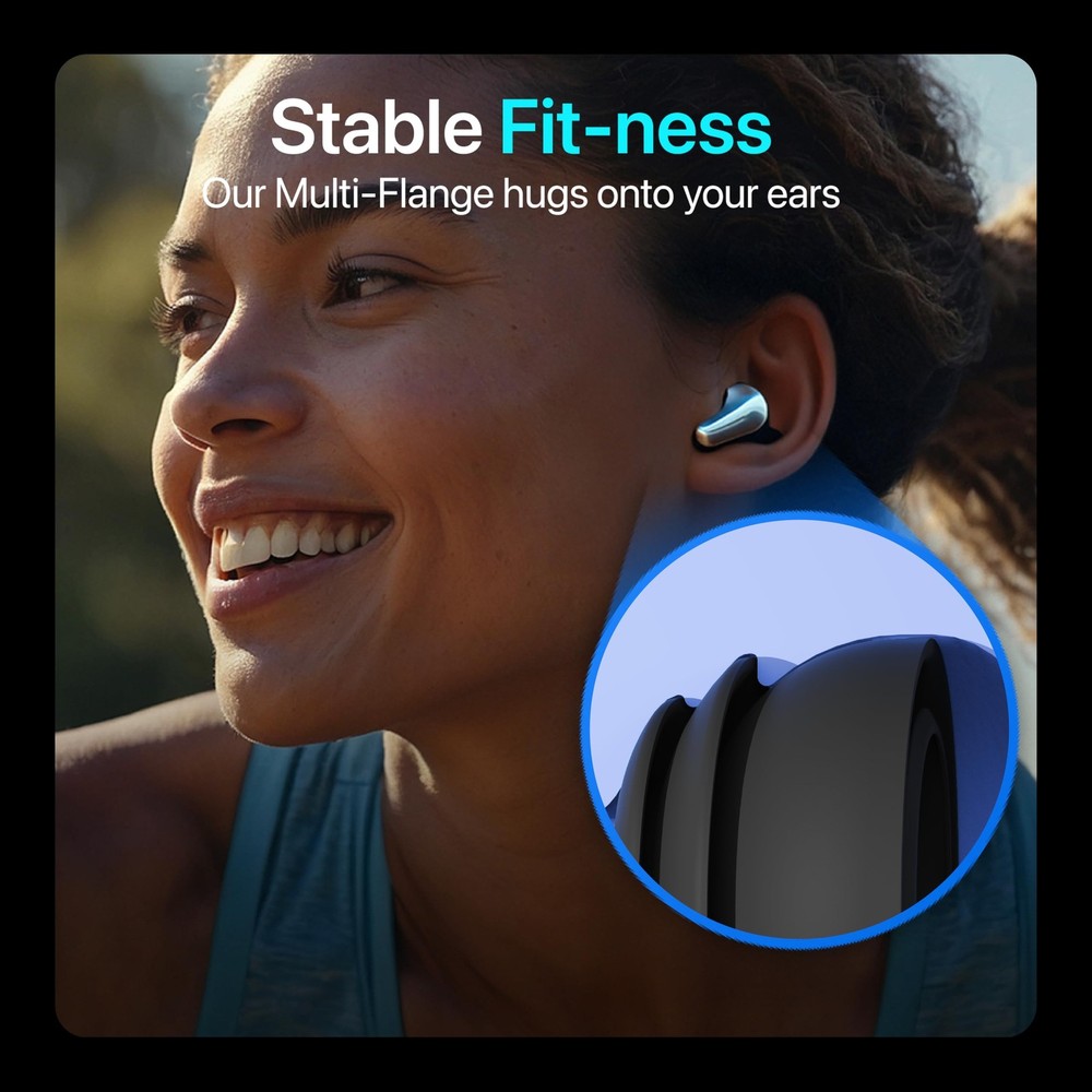 Premium Multi-Flange Eartips for Galaxy Buds3 Pro (Black, Mixed(SML), Black