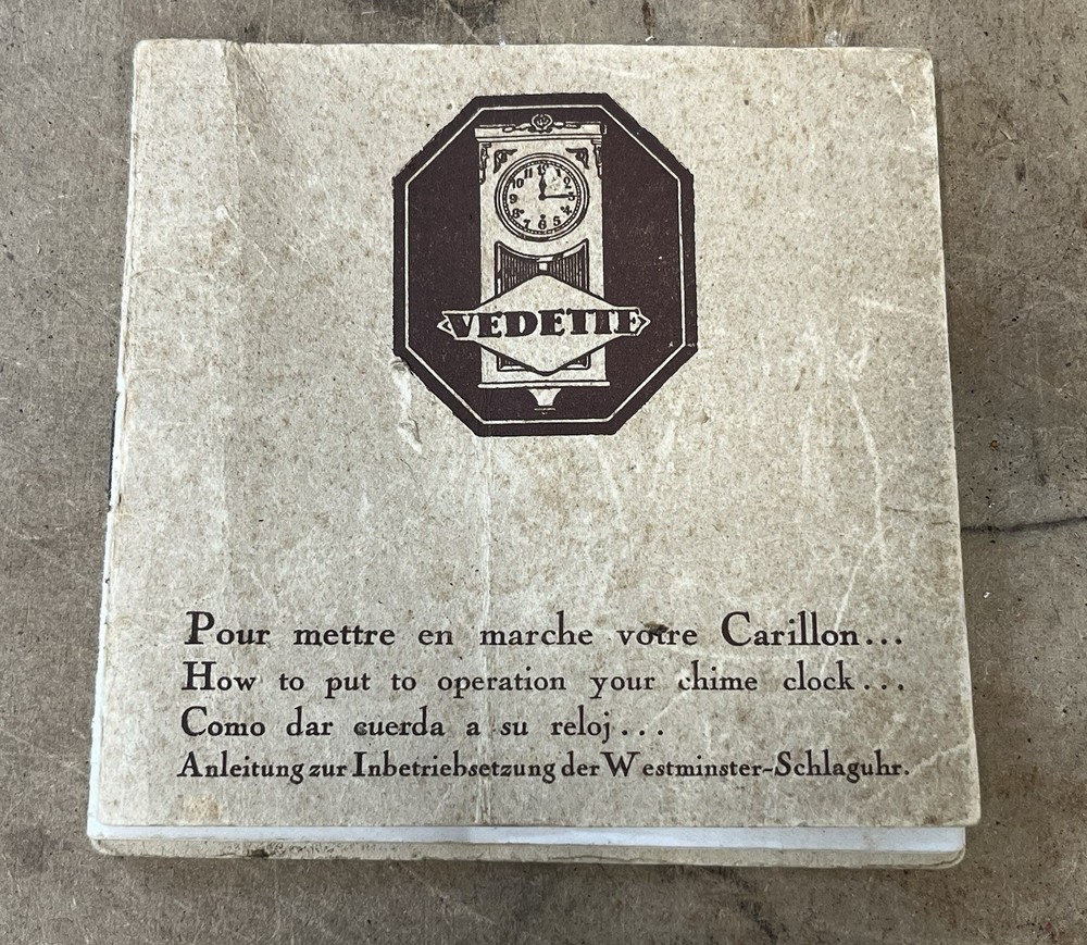 Vintage Vedette Pendulum Clock