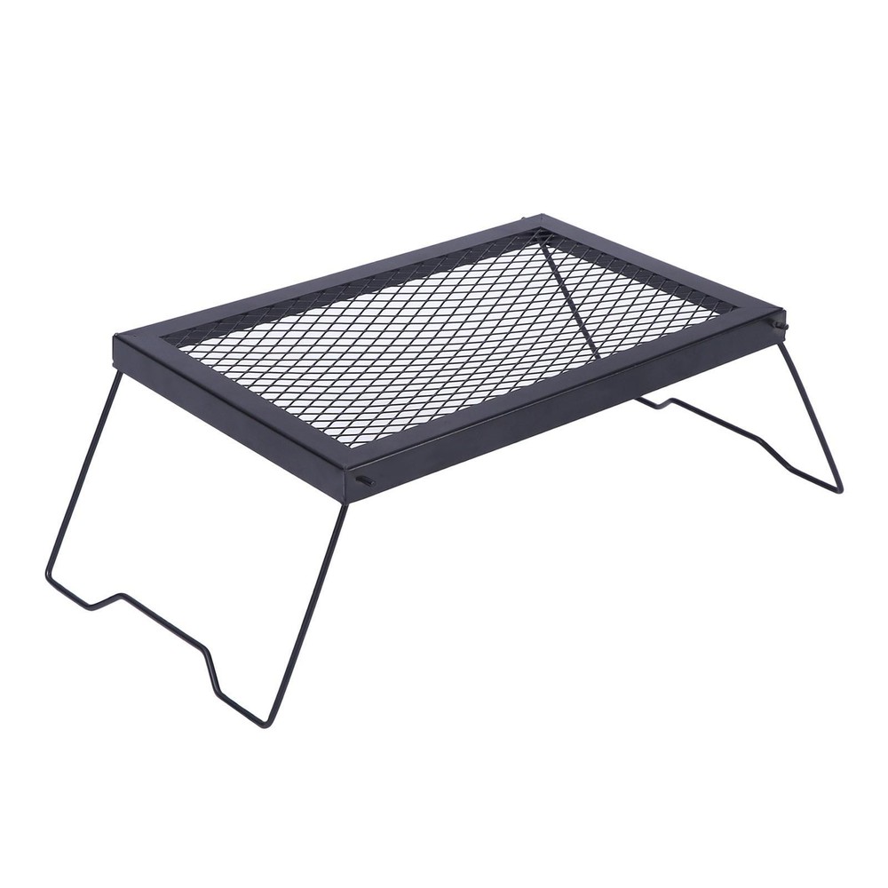 Folding Campfire Grill Camp Grill Table Portable Foldable Camping Table Rack for