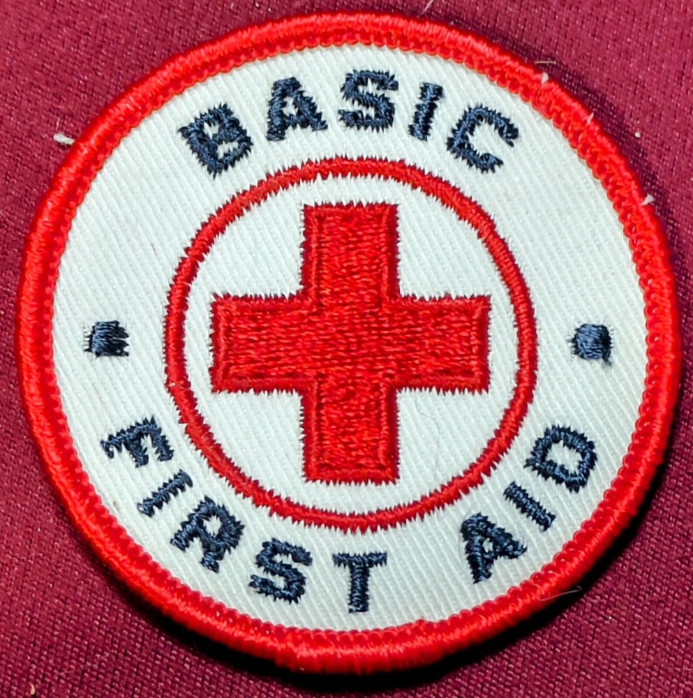 American Red Cross Basic First Aid Sew On Patch 2 3/8"