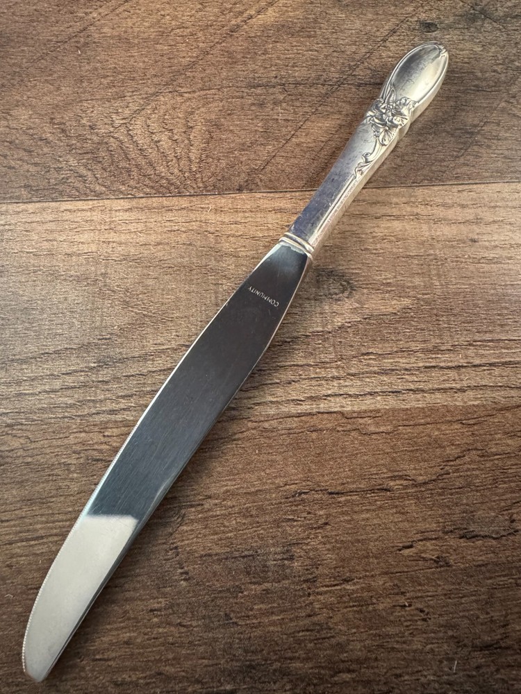 Community White Orchid Knife Silverplated