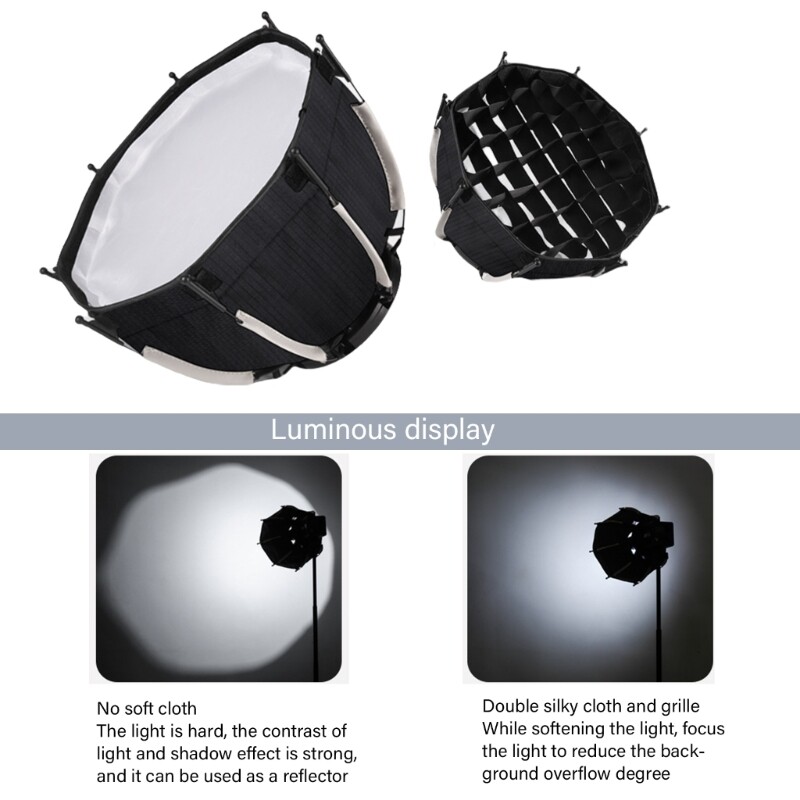 Multifunction 290mm Octagonal Softbox with LED Lighting for Small Item