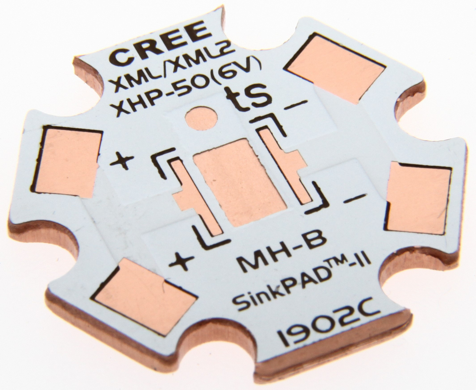 Copper LED PCB direct thermal path for Cree XML, XML2,XPG, XPG2,XPG3,XHP50,XHP70