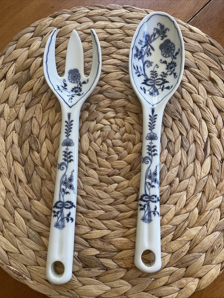 Blue Danube Serving Spoon and Fork