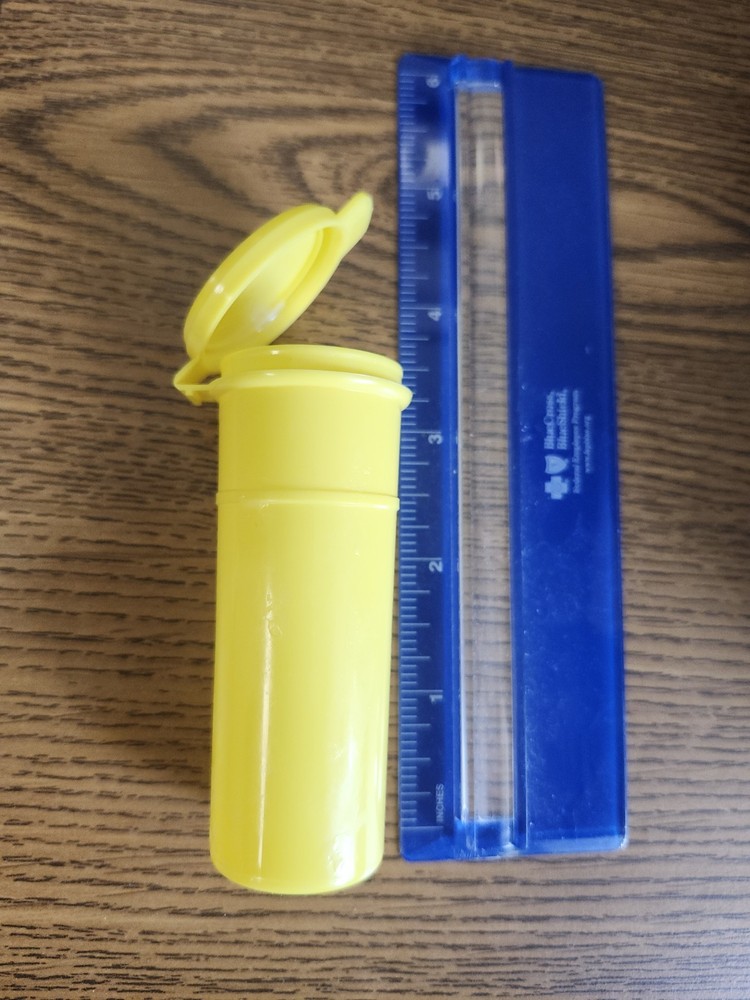 Plastic Vial With Attached Lid. 2 Oz. Seed Saver Storage