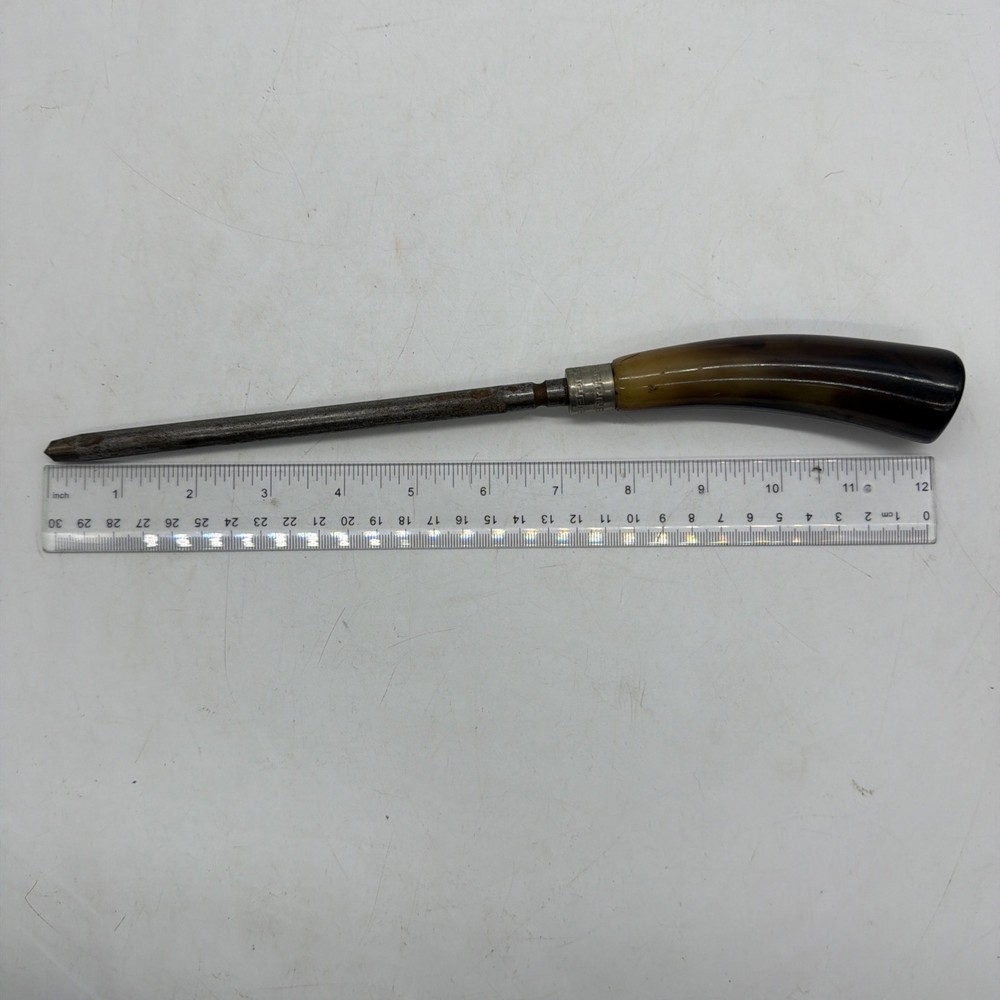 Vintage Bakelite Handle Knife Sharpener 11” Length Kitchen Rod Sharp Point