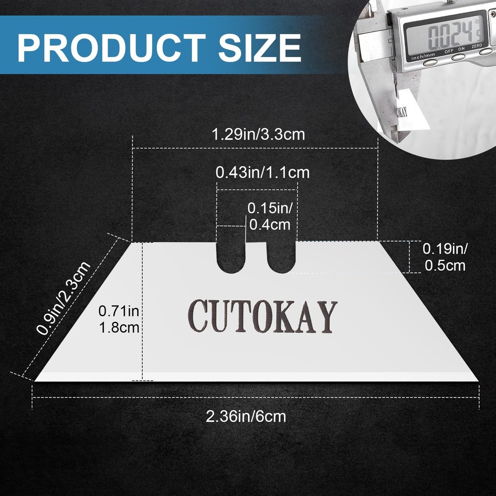 Ceramic Blades for Folding Box Cutter & Premium Utility Knife, Replacement Bl...