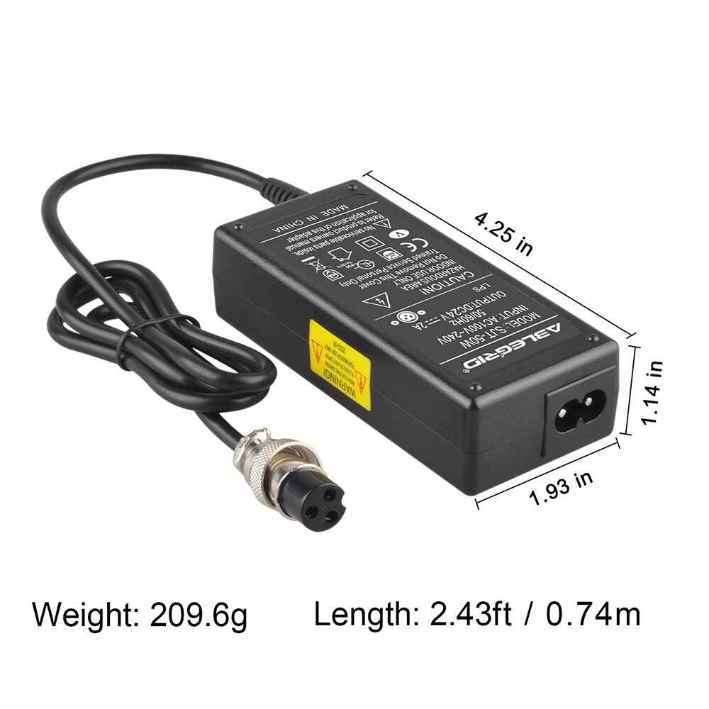 24V Charger for Razor E100 E200 E300 E125 E150 E500 E300S PR200 MX350 CC2420
